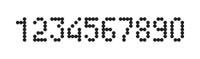 4×7数字点阵字体 ddN47AA0033