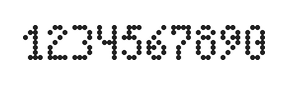 4×7数字点阵字体 ddN47AA0036