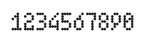 4×7数字点阵字体 ddN47AA0038