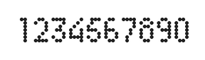 4×7数字点阵字体 ddN47AA0039