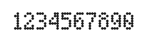 4×7数字点阵字体 ddN47AA0040