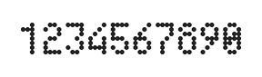 4×7数字点阵字体 ddN47AA0041