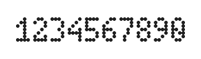 4×7数字点阵字体 ddN47AA0047