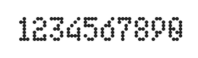 4×7数字点阵字体 ddN47AA0048