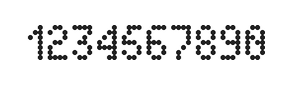4×7数字点阵字体 ddN47AA0050