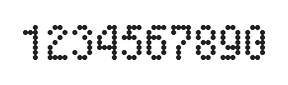 4×7数字点阵字体 ddN47AA0055