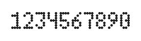 4×7数字点阵字体 ddN47AA0057
