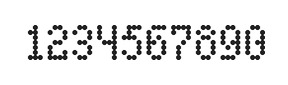 4×7数字点阵字体 ddN47AA0059