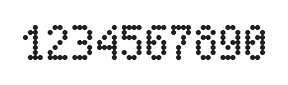4×7数字点阵字体 ddN47AA0061