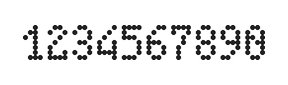 4×7数字点阵字体 ddN47AA0064