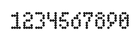 4×7数字点阵字体 ddN47AA0065