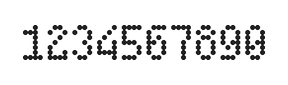4×7数字点阵字体 ddN47AA0067