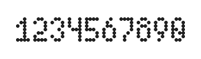 4×7数字点阵字体 ddN47AA0069