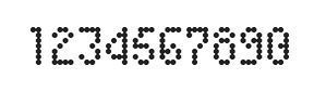 4×7数字点阵字体 ddN47AA0072