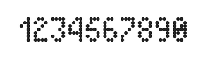 4×7数字点阵字体 ddN47AA0075