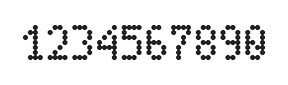 4×7数字点阵字体 ddN47AA0076