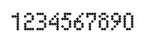 4×7数字点阵字体 ddN47AA0078