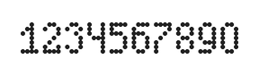 4×7数字点阵字体 ddN47AA0080