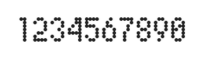 4×7数字点阵字体 ddN47AA0083