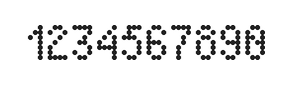 4×7数字点阵字体 ddN47AA0085