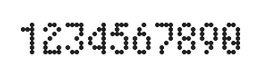 4×7数字点阵字体 ddN47AA0087