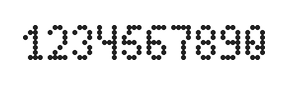 4×7数字点阵字体 ddN47AA0089
