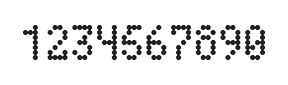 4×7数字点阵字体 ddN47AA0092