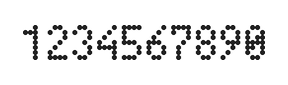 4×7数字点阵字体 ddN47AA0096