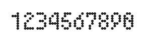 4×7数字点阵字体 ddN47AA0099