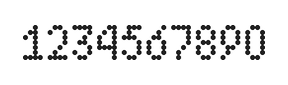 4×7数字点阵字体 ddN47AA0103