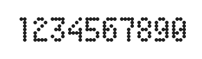 4×7数字点阵字体 ddN47AA0105