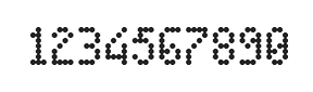 4×7数字点阵字体 ddN47AA0106