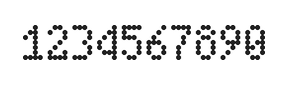 4×7数字点阵字体 ddN47AA0107