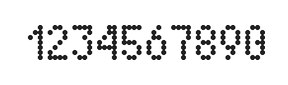 4×7数字点阵字体 ddN47AA0108