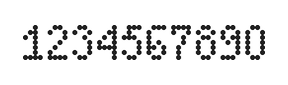 4×7数字点阵字体 ddN47AA0110