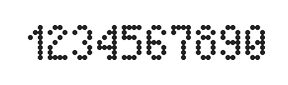 4×7数字点阵字体 ddN47AA0113