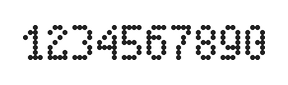 4×7数字点阵字体 ddN47AA0122