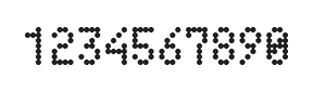 4×7数字点阵字体 ddN47AA0124