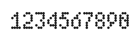 4×7数字点阵字体 ddN47AA0125