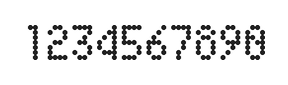 4×7数字点阵字体 ddN47AA0126