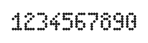 4×7数字点阵字体 ddN47AA0127
