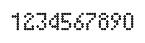 4×7数字点阵字体 ddN47AA0130