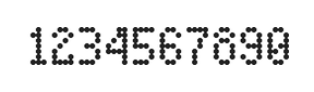 4×7数字点阵字体 ddN47AA0131