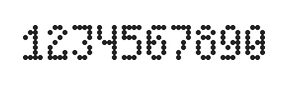 4×7数字点阵字体 ddN47AA0132