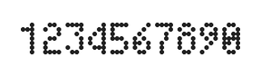 4×7数字点阵字体 ddN47AA0134