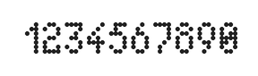4×7数字点阵字体 ddN47AA0137