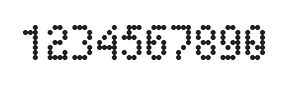 4×7数字点阵字体 ddN47AA0141