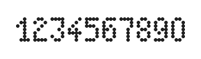 4×7数字点阵字体 ddN47AA0144