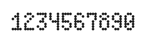 4×7数字点阵字体 ddN47AA0151