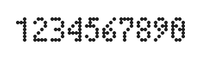 4×7数字点阵字体 ddN47AA0152